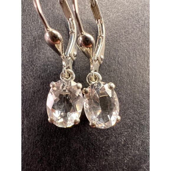 NEW petalite sterling silver lever back earrings - Picture 1 of 12
